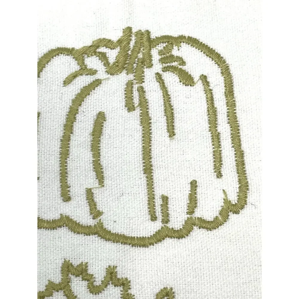IKEA HOSTPROMENAD Pillow Cover 20x20 Embroidered Fall Harvest Discontinued NWT